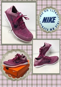 Nike Free RN 942839-600 Flyknit 2022 Purple Womens Size 8 Running Shoes 300107 - Picture 1 of 9