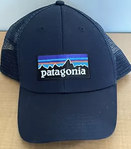 Patagonia Blue Embroidered Logo Mesh Trucker Snapback Adjustable Hat New No Tags - Picture 1 of 4