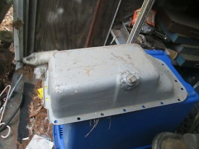 Willys oil pan Jeep Americar Kaiser 4 cylinder CJ2A CJ3A CJ5 CJ6 rivetted drain  - Image 1 of 3