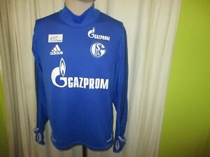 FC Schalke 04 Adidas Spieler Rolli Sweatshirt/Pullover 2017/18 "Gazprom" Gr.M 