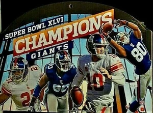 New York Giants Super Bowl XLVI Wood Decor Sign - NFL - Picture 1 of 2