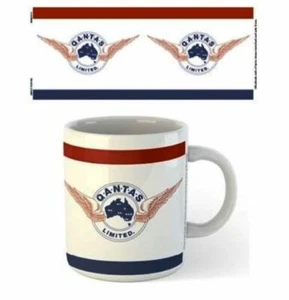 388124 QANTAS 1930S LOGO CERAMIC 300ML COFFEE TEA MUG CUP AVIATION AIRLINE PLANE - Picture 1 of 1