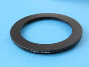 77mm to 58mm Stepping Step Down Ring Camera Lens Filter Adapter Ring 77-58mm - Picture 1 of 2