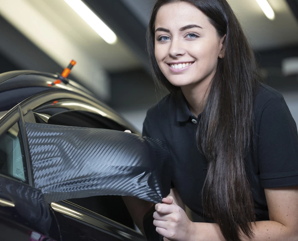 2 films de rétroviseurs extérieurs aspect carbone 3D pour tous les bouchons de rétroviseurs de voiture tuning F4 - Photo 1/1