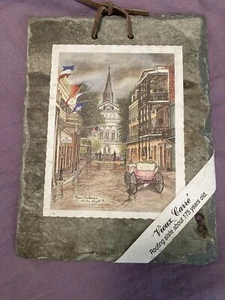 New Orleans Schiefer Fliesenbild wunderschön ca. 175 Jahre alt! - Bild 1 von 4