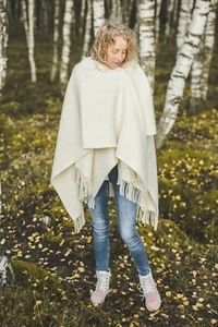 Schal Halstuch Strick Damen Fransen Strick Poncho Cardigan Cape Schal Pullove... - Picture 1 of 8