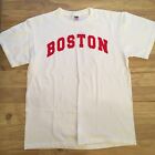 Vintage Boston Massachusetts White T-shirt Adult Medium Fruit Of The Loom