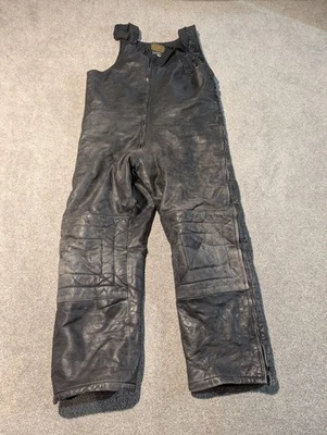 Protech Leather Apparel Overalls Mens XXL Black Snowmobile Thinsulate Bibs  - Image 1 of 4