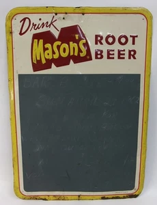 Original Vintage Mason's Root Beer Werbeschild Speisekarte Tafel - Bild 1 von 4