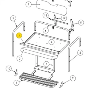 MadJax Replacement Flip Poly Board for Golf Cart with Genesis 150 Rear Seat Kit - Picture 1 of 4