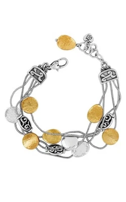 Brazalete Brighton 2 Tonos Mediterráneo Multi Hilo Oro Plata Mezcla Metal REGALO Foto 1 de 4