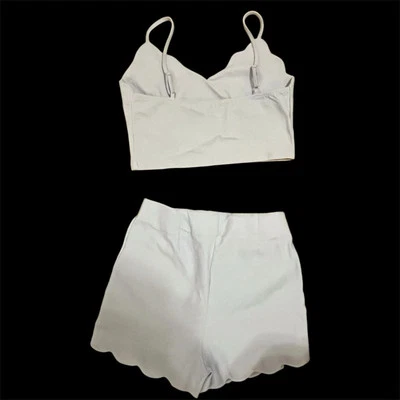 Iris Light Blue 2 Price Juniors M Crop Top - Image 1 of 3