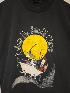 Vintage Nightmare Before Christmas Black T-shirt Size M Lock, Shock & Barrel - Afbeelding 1 van 20