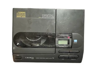 Japan Crown CD-70 1988 Lettore radio portatile CD AM FM non testato AS-IS - Foto 1 di 3