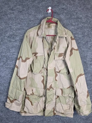 Vintage US Military Desert Camo Combat Jacket Mens Medium X-Long 3-Color DCU 90s - Image 1 of 4