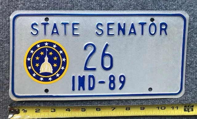 Indiana 1989 matrícula #26 senador estatal Foto 1 de 1