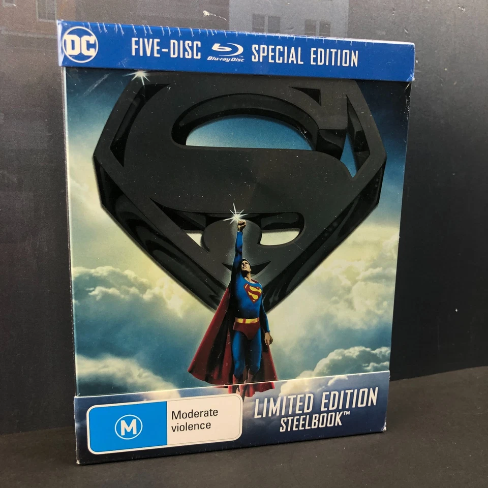 Superman Anthology Blu Ray - & 5 Disc Limited Ed Steelbook Post