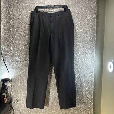 Pantalones de vestir de lana John Henry vintage para hombre talla 32X30 rectos gris carbón preppy Foto 1 de 4