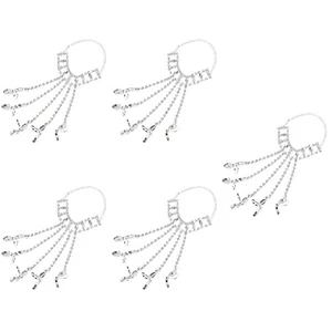 5 pcs Handkettenarmband Ring Handkette Diamantfingerarmband Kette Armband - Bild 1 von 12