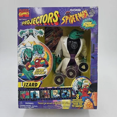 Figura de acción Toy Biz Spider-Man PROYECTORS The Lizard 1995 de colección nueva en caja Foto 1 de 4