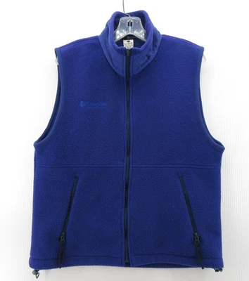 Chaleco Columbia Vintage Mujer Pequeño Azul Polar Años 90 Chaqueta Ropa Deportiva Hecho en EE. UU. Foto 1 de 4