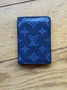 Louis Vuitton Monogram Shadow Pocket Organizer Navy Blue - Picture 1 of 14