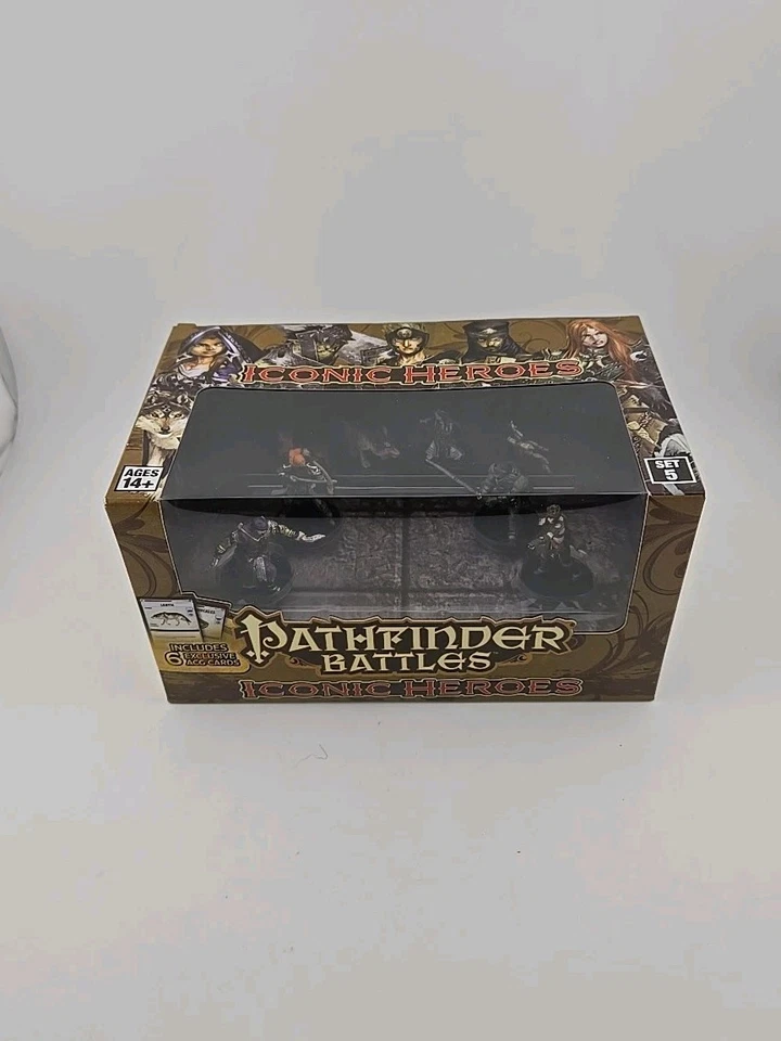 ​WizKids Pathfinder Battles Iconic Heroes Set 5 NEW Miniatures D&D Paizo W Cards - Image 1 of 4