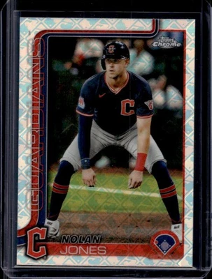 2025 Topps Chrome LogoFractor Nolan Jones #32 Guardians - Image 1 of 2
