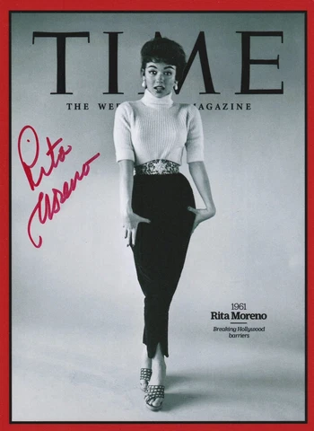 Rita Moreno Hand Signed 8x6 Inch Photo Cover