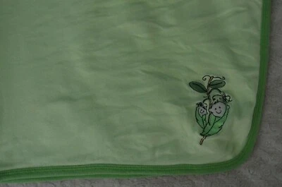 Under The Canopy Pea Pod Baby Blanket Green Organic Cotton Lovey - Image 1 of 4