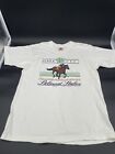 Grand T-shirt original homme rétro piste de cheval vintage 1991 Belmont Stakes