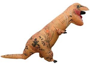 T-Rex Brown Dino Inflate Adult Costume - Joe-Anne Company Intl. Inc. - Picture 1 of 1