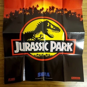 Sega Genesis Jurassic Park Sonic Ecco Game Gear Poster Insert Authentic Original - Picture 1 of 3