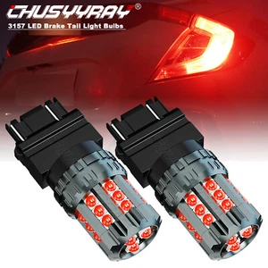 3057 Red LED Brake Tail Stop Light Bulbs For Dodge Ram 1500 2500 3500 1994-2010 - Foto 1 di 11