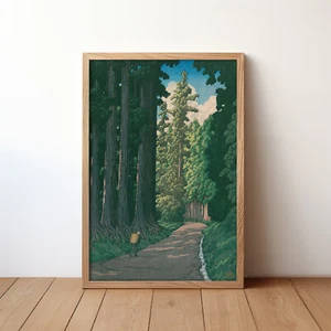 Kawase Hasui Leinwand Kunstdruck - Der Weg nach Nikko, Weg im Wald - Bild 1 von 2