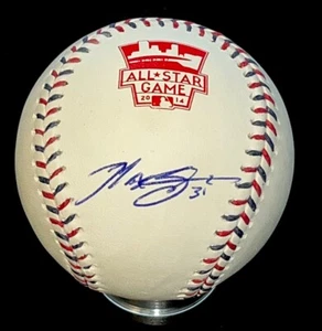 Max Scherzer Signed 2014 All-Star Game Logo Baseball PSA COA Detroit Tigers - Picture 1 of 7