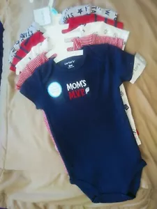 NUOVO Carter's Little Baby Basics 6 mesi include 5 pezzi fondo a scatto set superiore - Foto 1 di 7