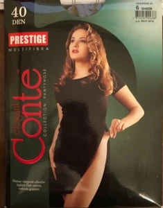 Conte Elegant Pantyhose Flat Seam Sizes MED/XLG/XXLG Colors Brown Black (CC5) - Bild 1 von 2