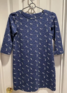 Vestido Vineyard Vines Niñas Azul Marino Ballena Algodón Cambio Elastizado Grande 14 Usado en Excelente Condición - Imagen 1 de 3