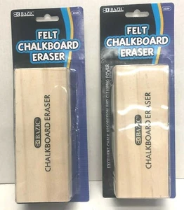SCHOOL JUMBO BLACKBOARD DUSTER,TRADITIONAL CHALKBOARD FELT & WOOD DUSTER,ERASER - Picture 1 of 4
