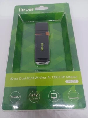 IKross Dual Band Wireless AC1200 USB Adapter IKPC32 New NIB 802.11ac - Image 1 of 4
