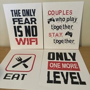 Gamer Poster Boys Room Wall Decor set of 9 - Picture 1 of 3