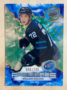 2021-22 Upper Deck Ice Premieres Green Rookie RC William Eklund #236 646/799 - Picture 1 of 1