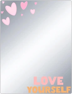 Magnetic Mirror, 5.12" X 6.69", Shatterproof Acrylic, Gym & Office Locker Mirror - Picture 1 of 7