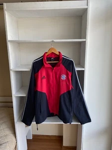 Vintage Adidas Bayern Munich Football Soccer Mens Track Jacket 00s Sz L - Picture 1 of 9