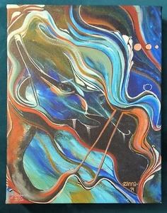Zanna La Autonomous Art Signed Numbered Canvas Print Booth #9 - Picture 1 of 3