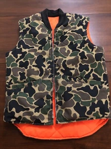 Camouflage Orange Youth Large Vest Broken Zipper - Picture 1 of 6
