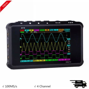 4 Channel 100MS/s MINI Nano DS213 Digital Storage Oscilloscope with Probe - Picture 1 of 11