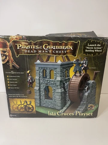 Pirates Of The Caribbean Dead Man’s Chest Isla Cruces Playset Complete W/ Box Cover