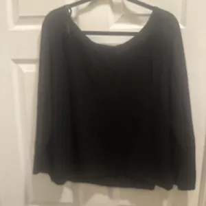 Christina Woman Black colored Pullover Size 2X. Button Around Neck. - Picture 1 of 6